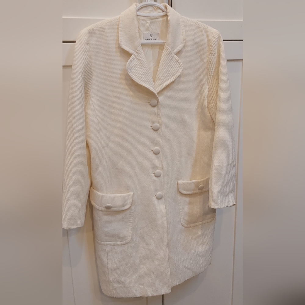 CURRENT mesh textured long coat